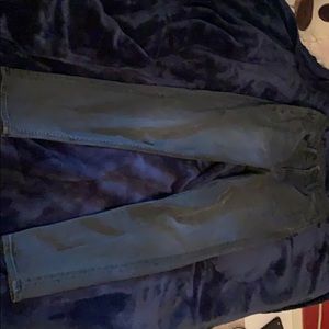 stretchy american eagle black lightwashed jeans